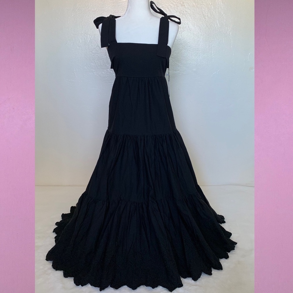 Jason Wu Tiered Black Maxi Dress (S)